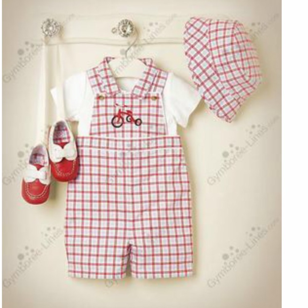Janie and Jack outfit (hat, shoes, overalls)